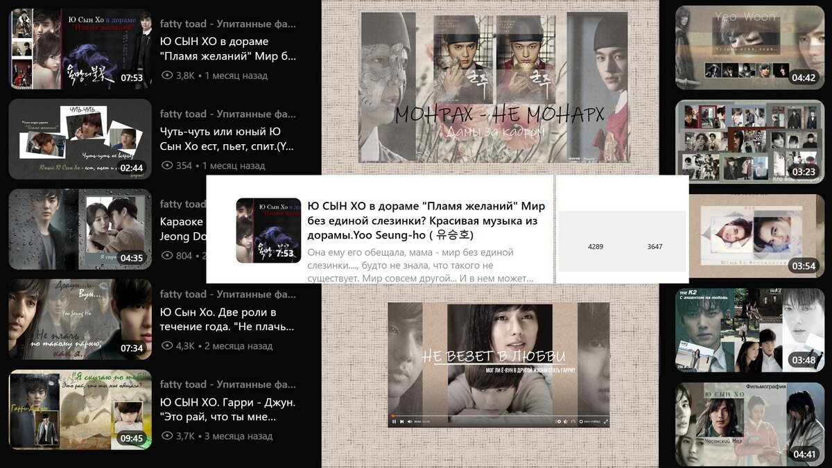 Иногда, что выглядит чудом и аномалией, количество просмотров больше, чем показов. Правда чудеса, даже не в решете, как сказала бы бабушка. Больше 4000 для видео такого рода на старую-старую дораму с узким кругом интересующихся, правда успех. 