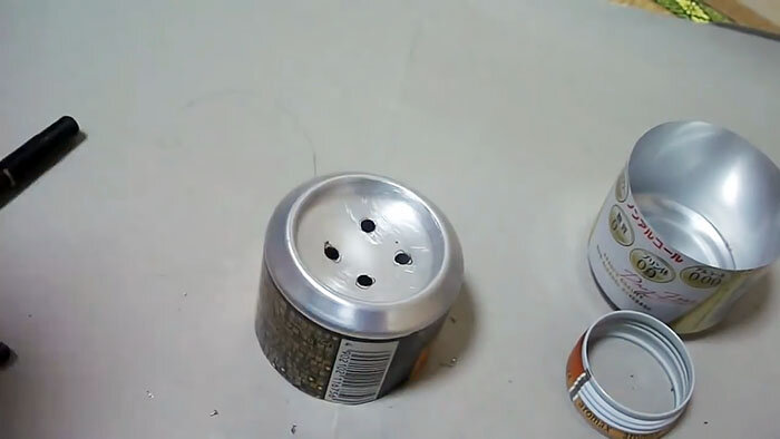 Реактивная спиртовая горелка из алюминиевых банок