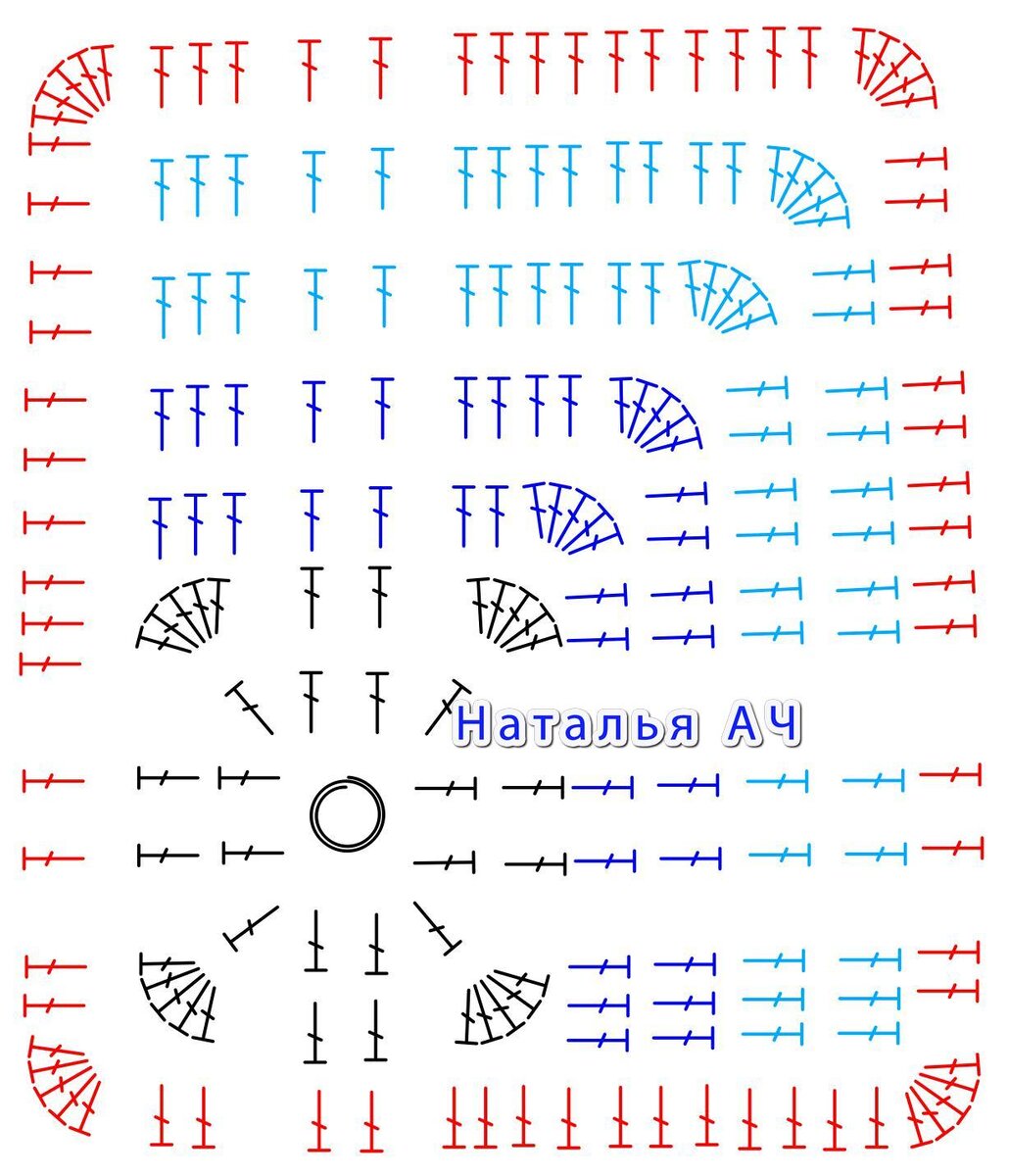 Покрывало крючком на диван схемы