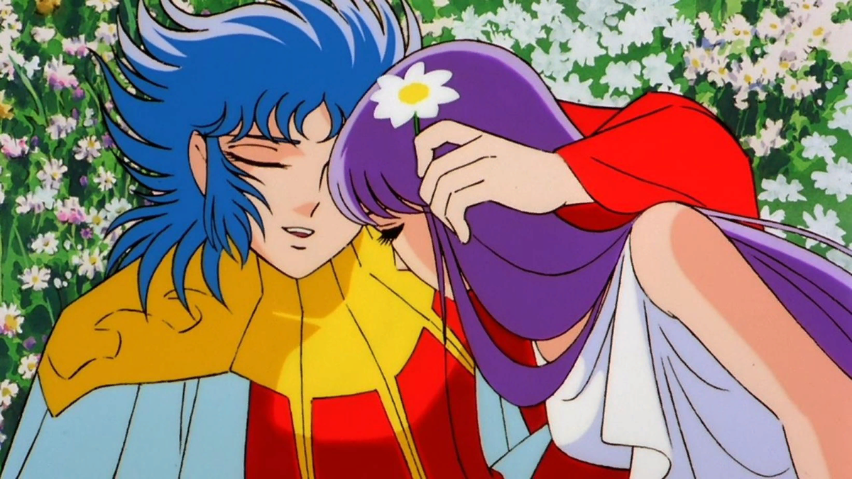 Кадр из фильма. Саори Кидо (Афина) вместе со своим старшим братом Авелем (главным злодеем этого фильма)