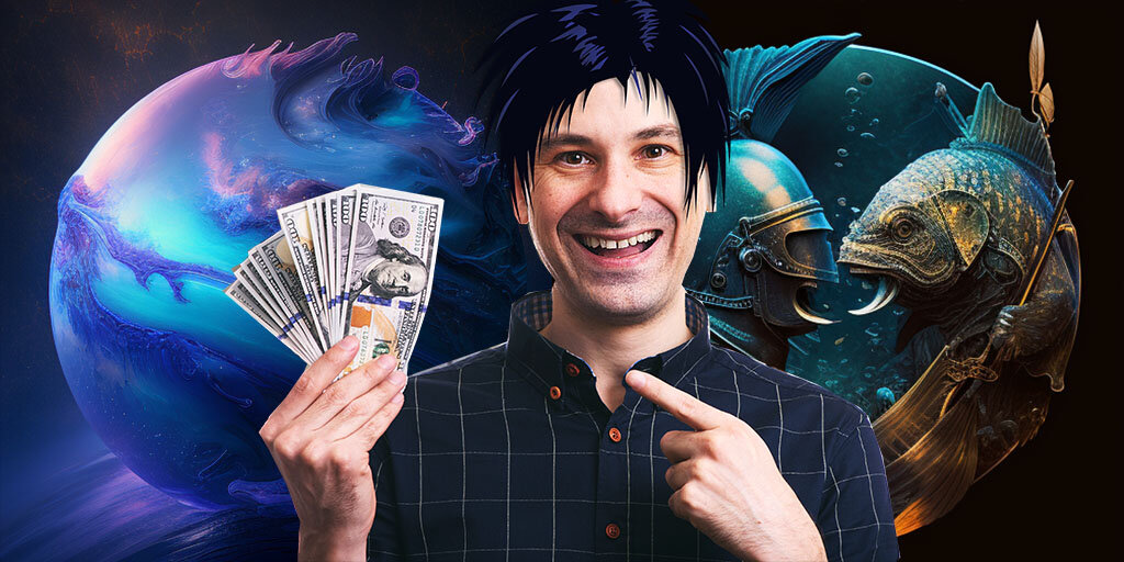 В океане возможностей, Рыбы плывут в ритме своих эмоций, раскрывая сокровенные тайны творчества и финансового успеха. 