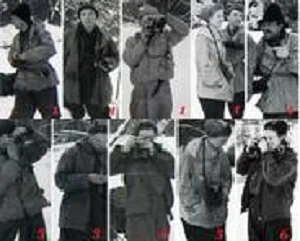 Дятловцы с фотоаппаратами.