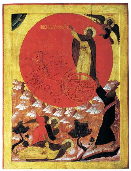    Огненное восхождение Ильи-пророка. Великий Устюг. 1570-е гг. Фото: общественное достояние