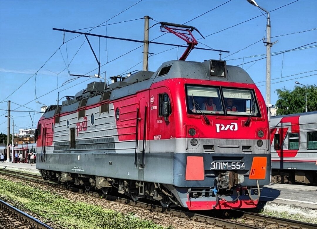 ЭП1М-554 на станции Рязань-2.