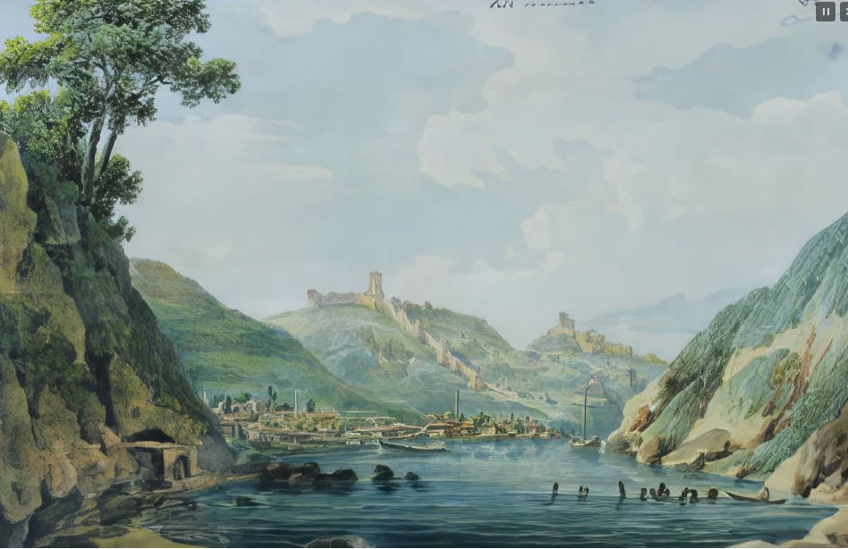 М.М. Иванов "Вид Балаклавы с генуэзской крепостью, акварель, 1783 год Источник: https://mangup.su/ivanov-vid-balaklavy-s-genujezskoj-krepostju