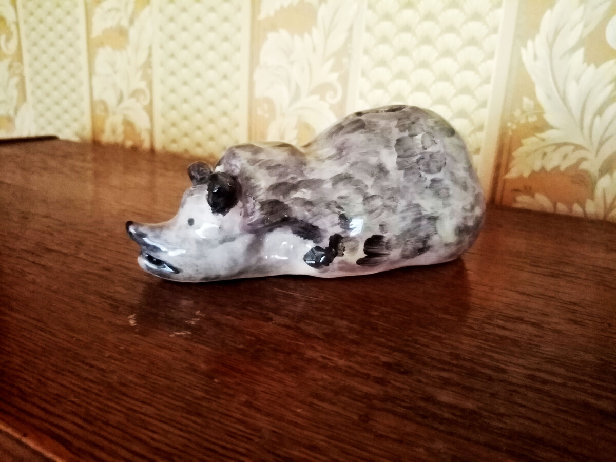 Керамическая копилка "Ёжик", ручная работа