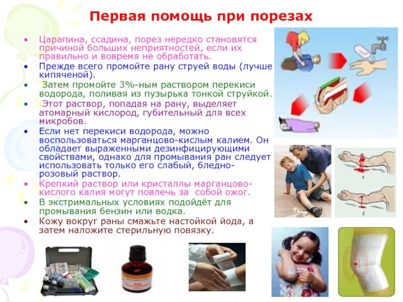 При порезах используют