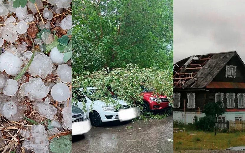    Сорванные крыши, упавшие на людей деревья и потопы: как Ижевск пережил стихию 12 июля