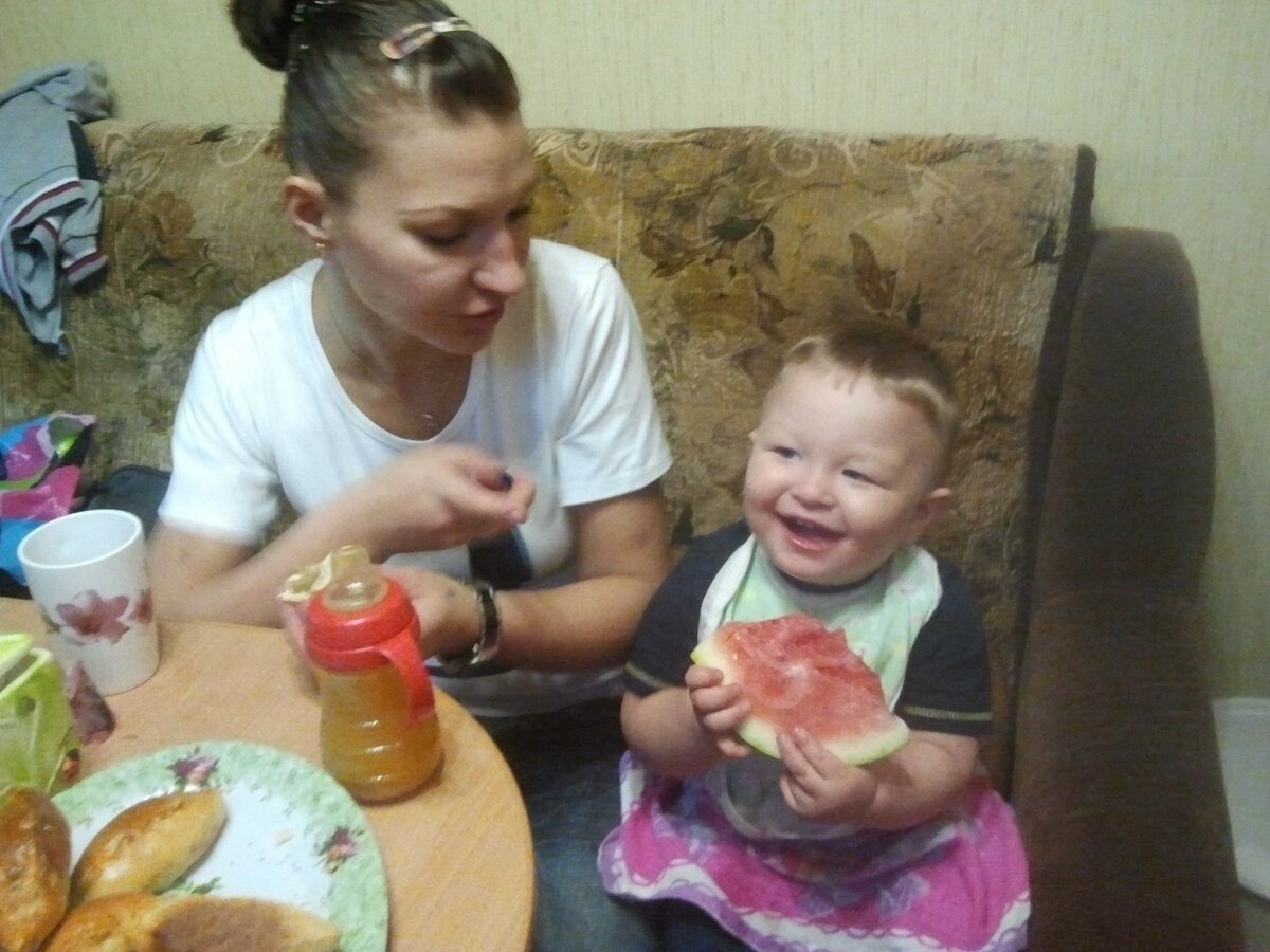Мой сынуля и жена 