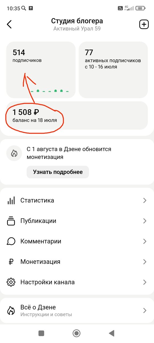 Скрин статистики