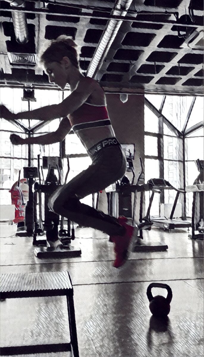 Фото с тренировки автора 