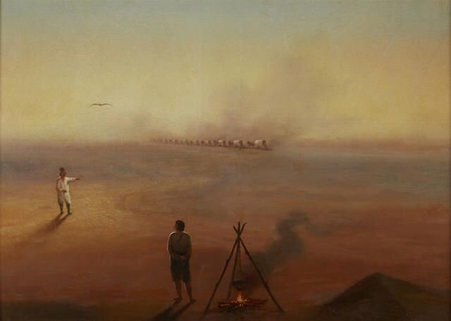 Иван Константинович Айвазовский. «Сиваш, Крым. Караван с солью».XIX век.Собрание Хенрика Энгельмана, Роттердам.