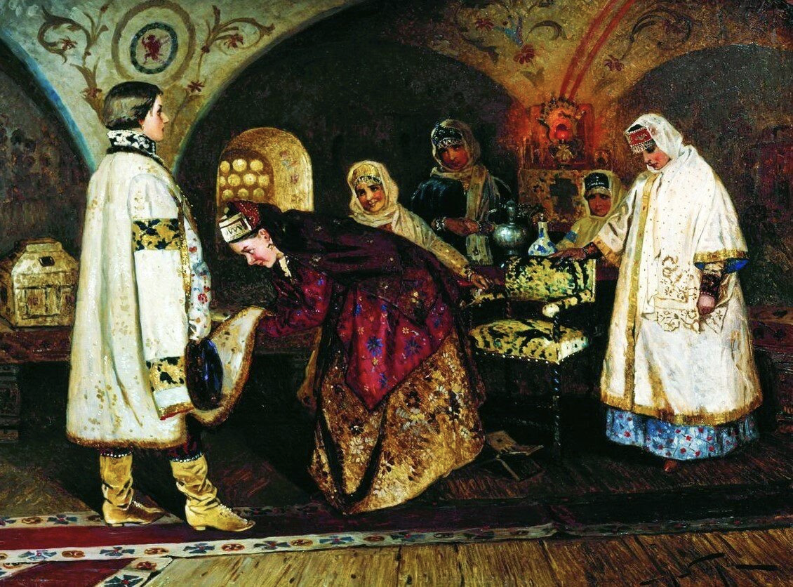 И такие поцелуи были: здесь первая встреча царевича Алексея с будущей женой Марией Милославской 
