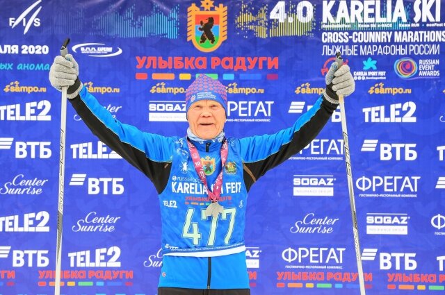    Михаил Ямбулатов участвует и в лыжных забегах. Фото: Из личного архивa/ Михаил Ямбулатов