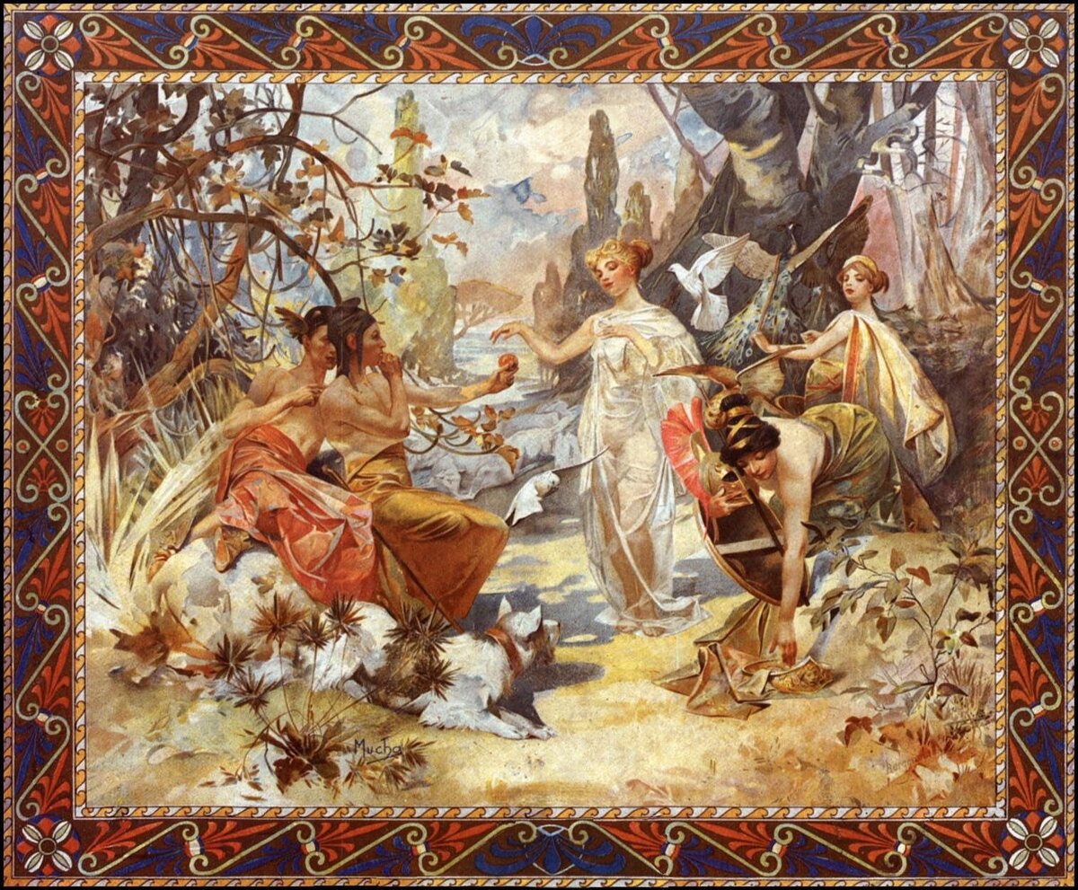 Альфонс Муха "Суд Париса"