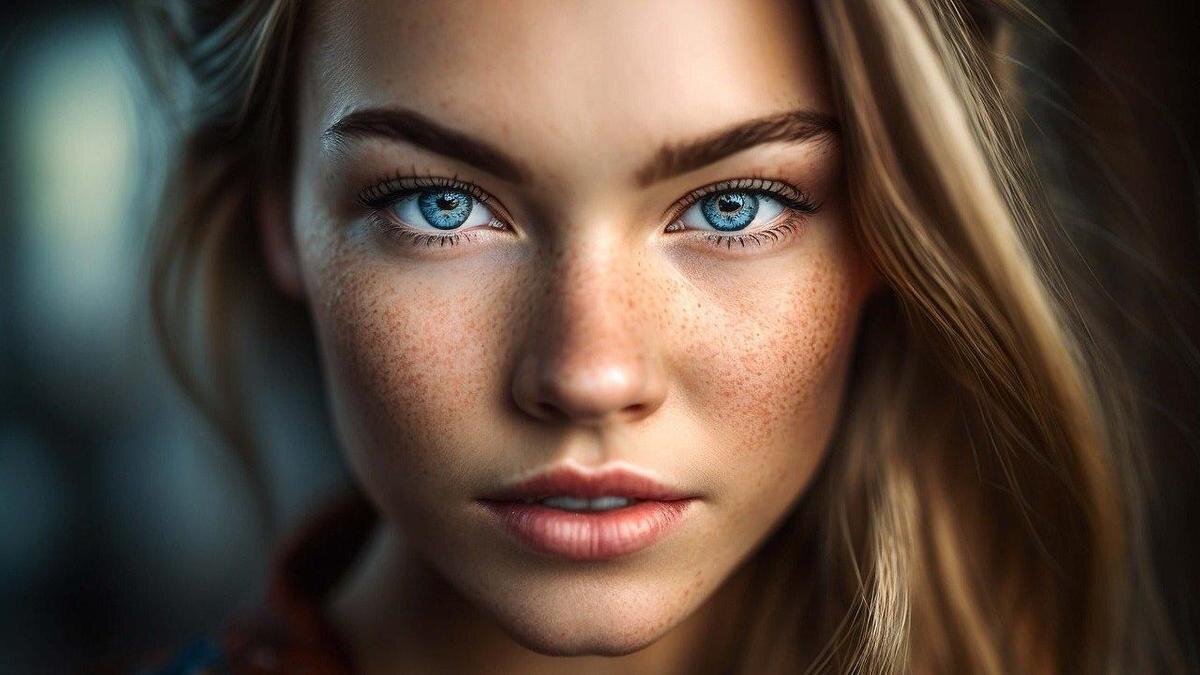    Девушка с нарисованными веснушками:Pexels