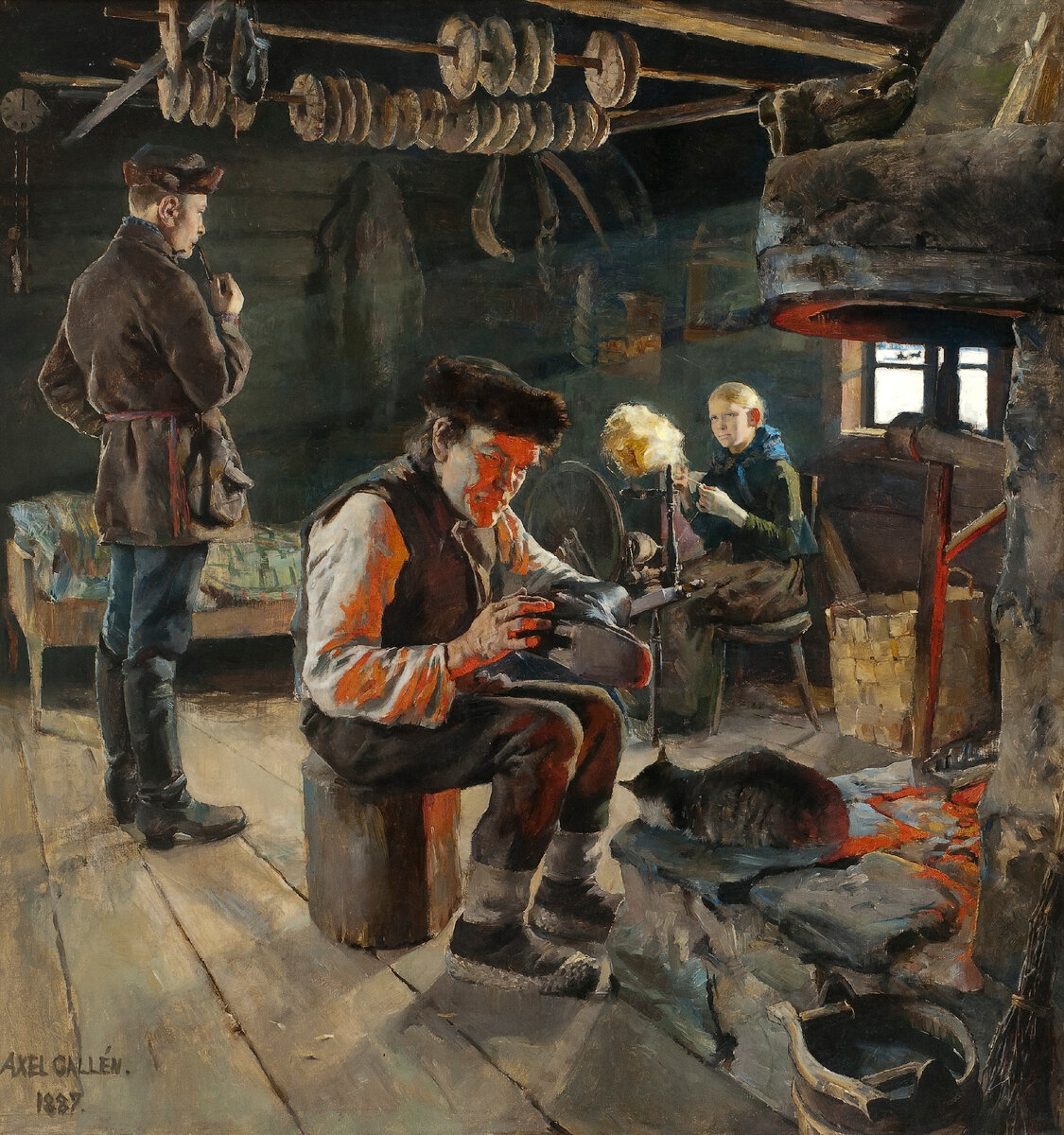 Аксели Галлен-Каллела «Деревенская жизнь», 1887 год