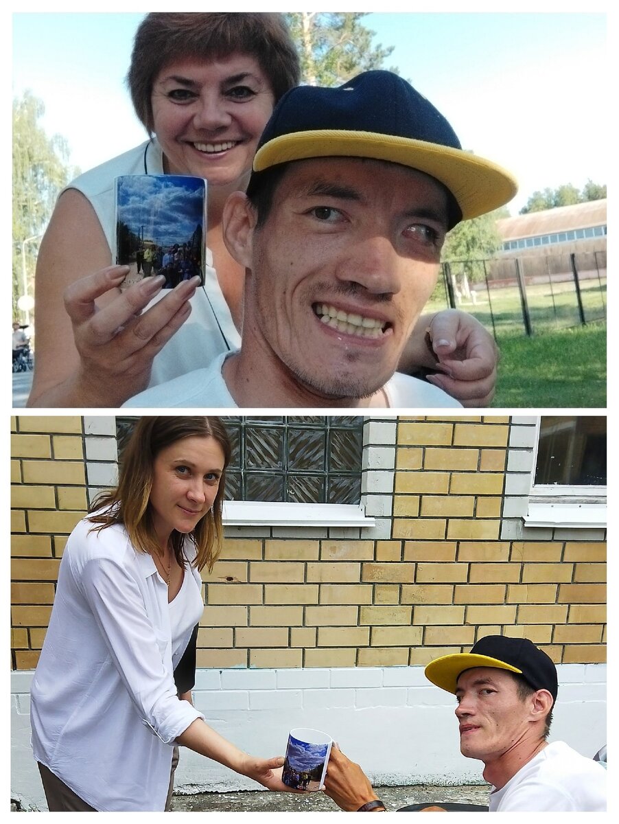 Слипченко Андрей подарил кружки с фестиваля Татьяне Геннадьевне и Ольге Владимировне