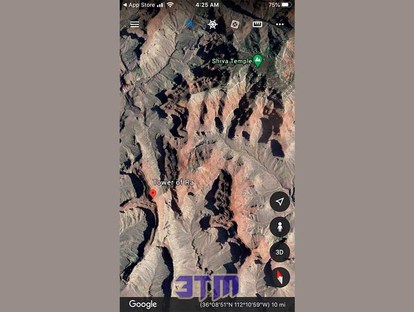 Геологическим образованиям в Гранд-Каньоне даются любопытные названия: “Храм Шивы”, “Башня Ра”.