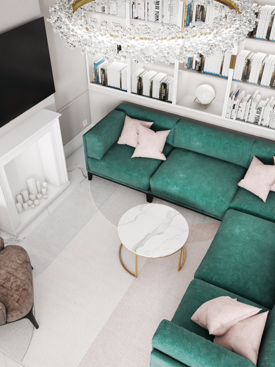 Дизайн-проект Таунхауса 205 кв. метров выполнен в стиле современная классика