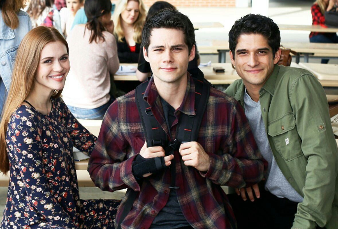 Лидия, Стайлз и Скотт (Холанд Роден, Дилан О'Брайан и Тайлер Пози)