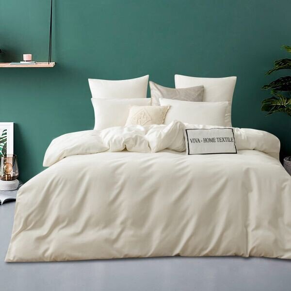 Белый, однотонный комплект из сатина