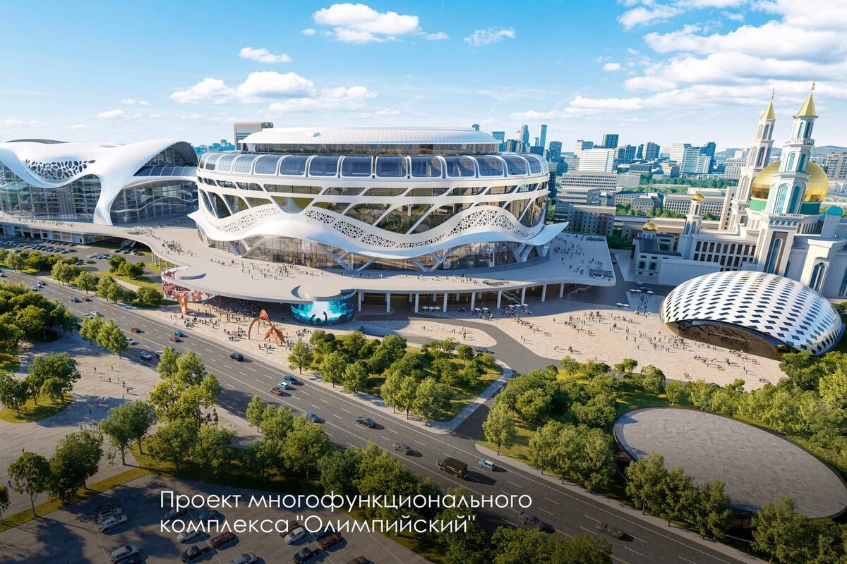 Реконструкция легендарного «Олимпийского» - самый масштабный спортивный проект Москвы. Здесь появится целый город спорта.