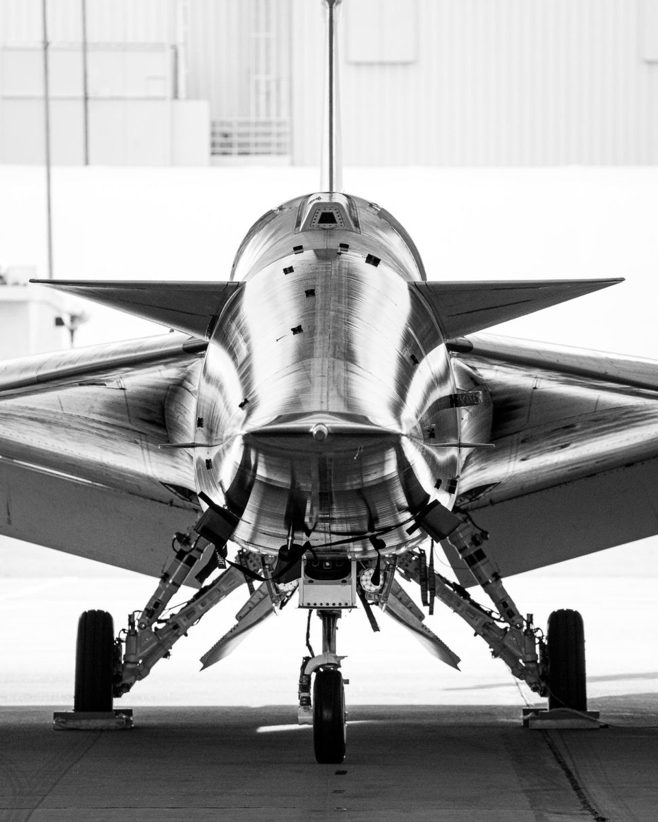 Черно-белое изображение сверхзвукового самолета Х-59.  Фото: Lockheed Martin 