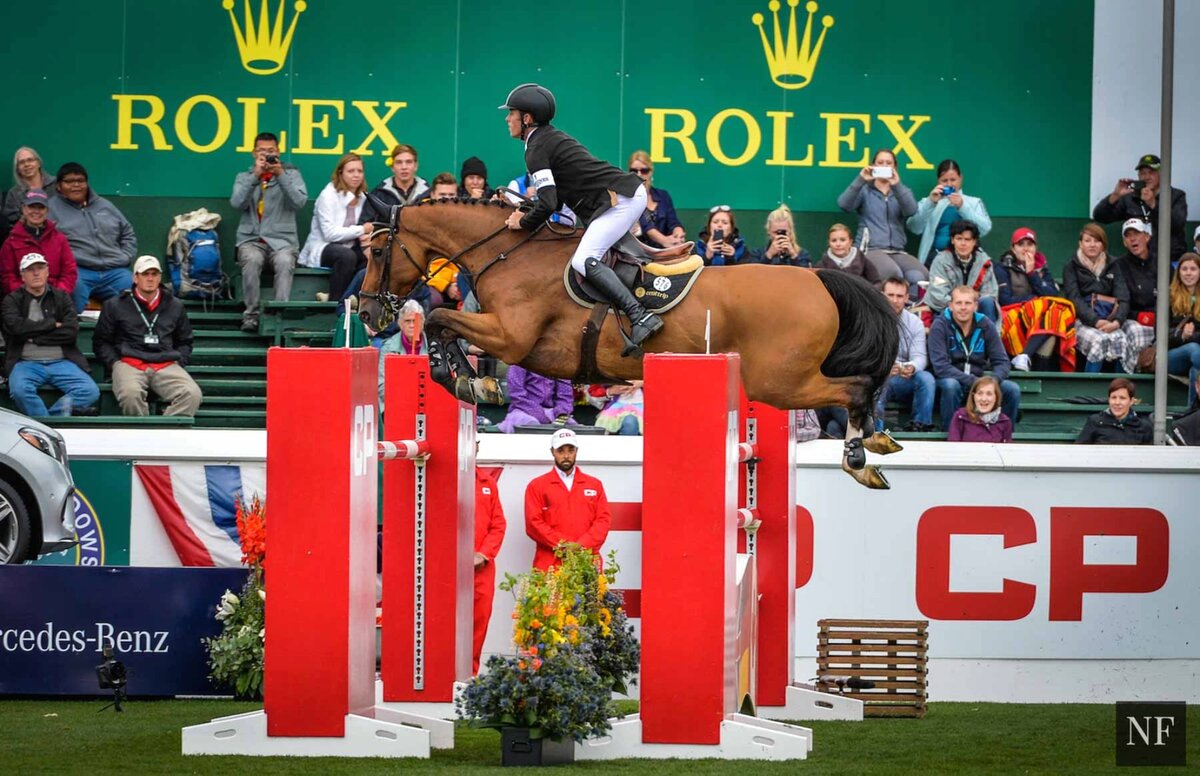 Скотт Браш и Hellow Sanctos, CSIO Spruce Meadows 'Masters', Канада, 2015 год.               
Фото: scottbrashequestrian.co.uk