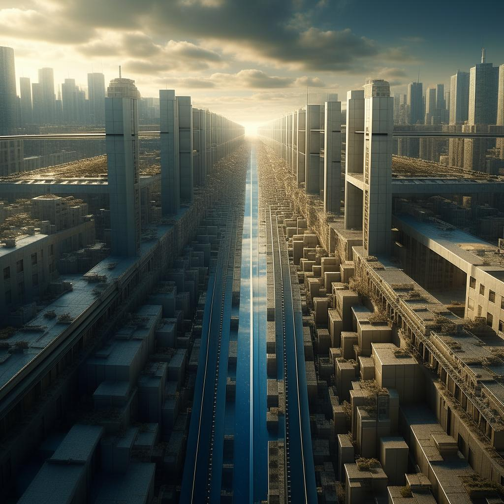 Перемены в мелких деталях посыпались костяшками домино (Изображение создано в нейросети "Кандинский" для канала "Короткая жизнь в Дзене")