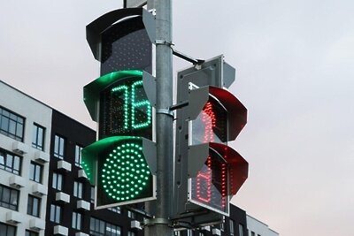    Светофор на перекрестке в Подмосковье © Пресс-служба Министерства транспорта и дорожной инфраструктуры Московской области