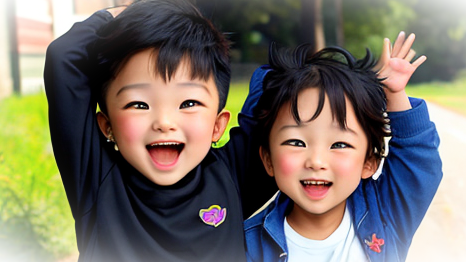 Веселые дети, детская беспечность и их неиссякаемая энергия привлекает