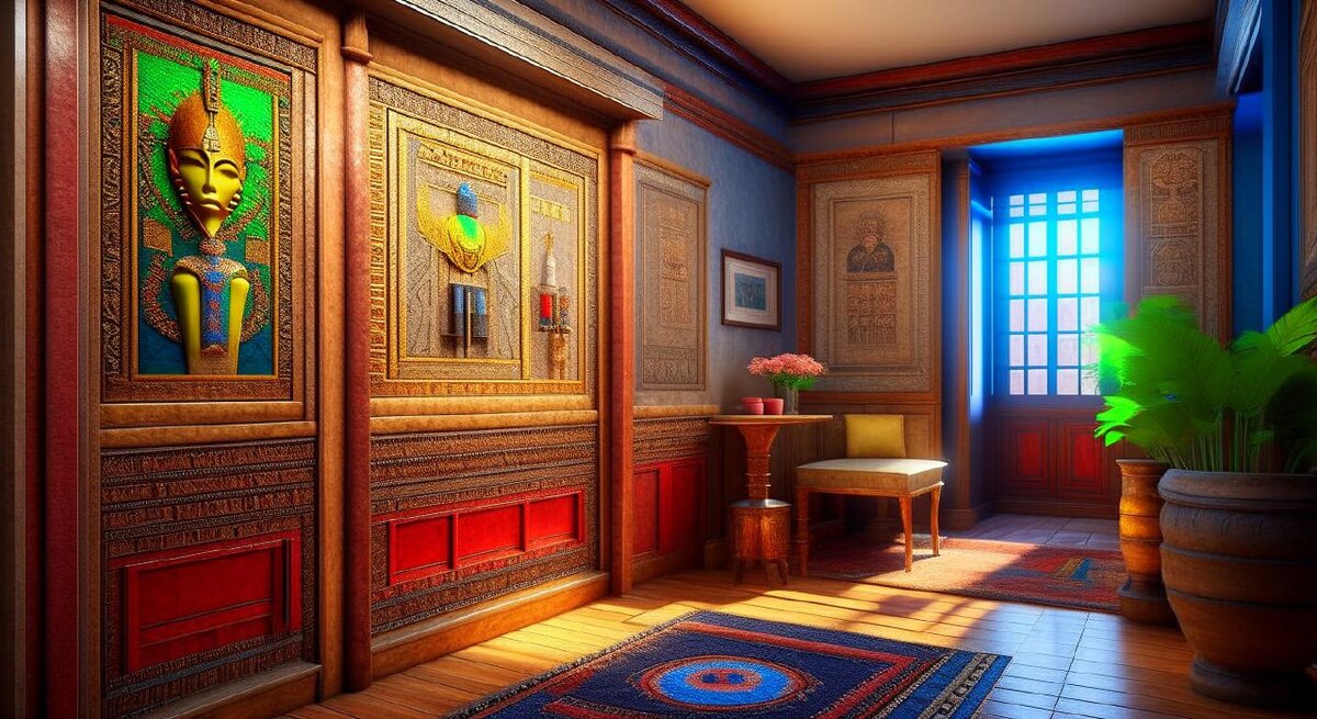 Дизайн квартиры в древнеегипетском стиле