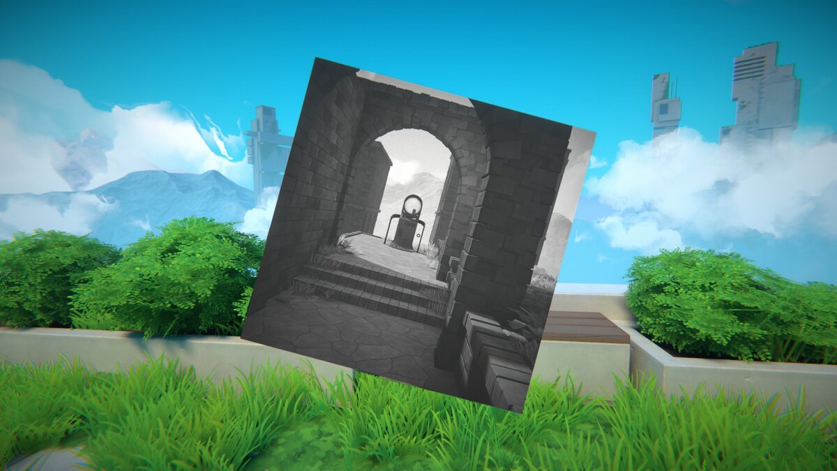 Самое начало игры. Помещаем обычное фото на фон ландшафта, да?