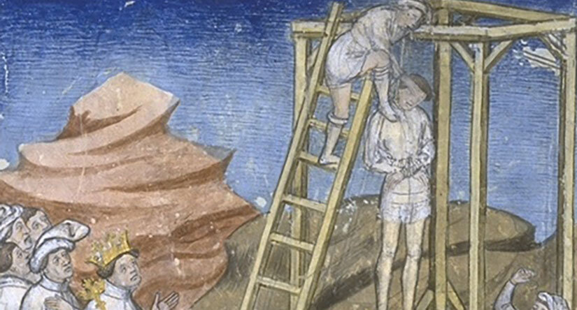 По одной из версий, смутьян Герберт Вермандуа был повешен по приказу Людовика IV