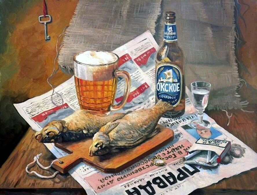 Картина Светланы Кузиной: после баньки 