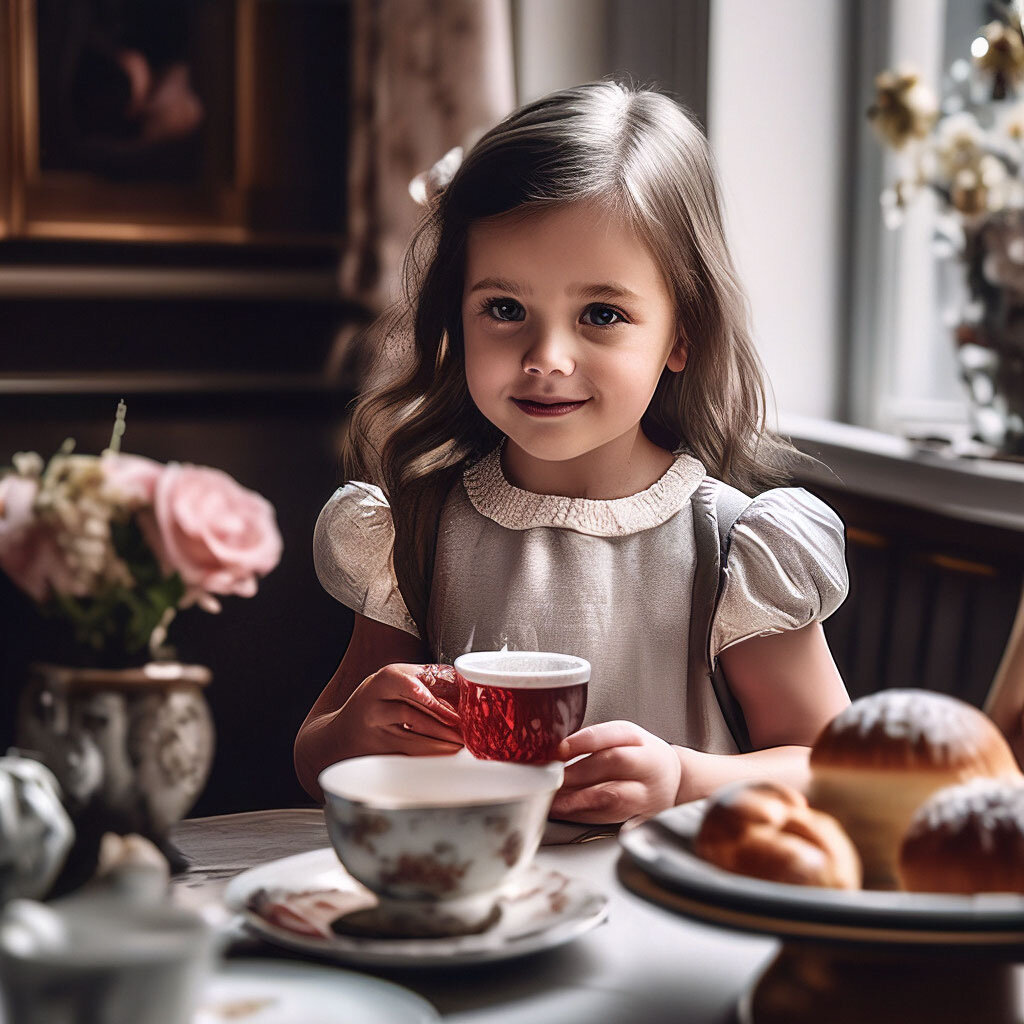 Полдник (afternoon) с булочкой