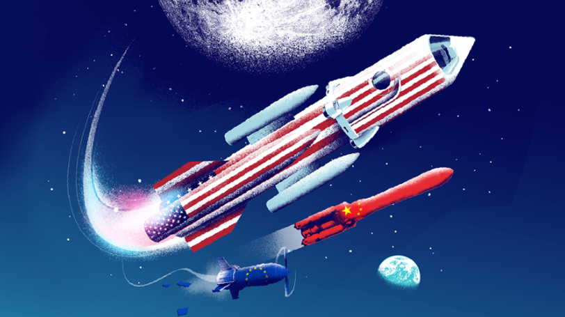 Космические путешествия. В то время как новая космическая гонка разгорелась, в частности, между США и Китаем, Европа отстаёт [а России вообще не существует 😀— прим. «М.П.»] © Марио Вагнер