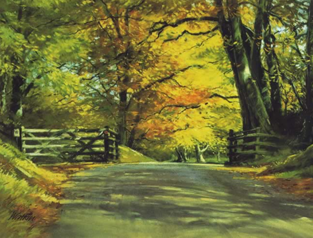 Барри Уоткин. Ворота Кроукомб Парк Квантокс. http://www.barrywatkin.co.uk/GicleePrints.html