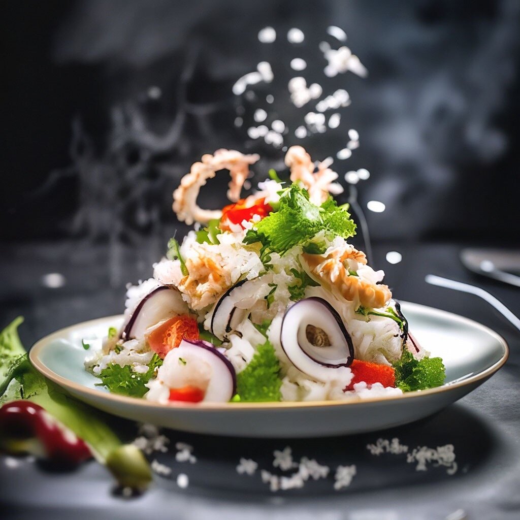 Салат с кальмаром, огурцом, яйцами и луком – пошаговый рецепт приготовления с фото