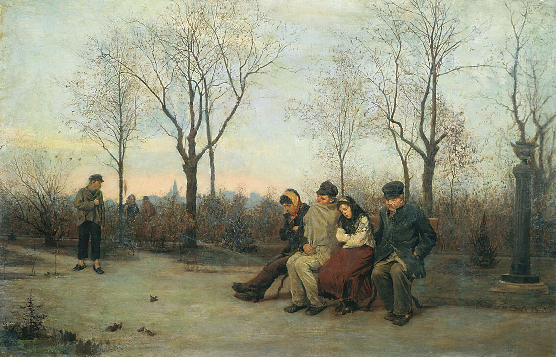 "Бесприютные", Н.Л. Скадовский, 1870-е. Ростовский музей изобразительных искусств.