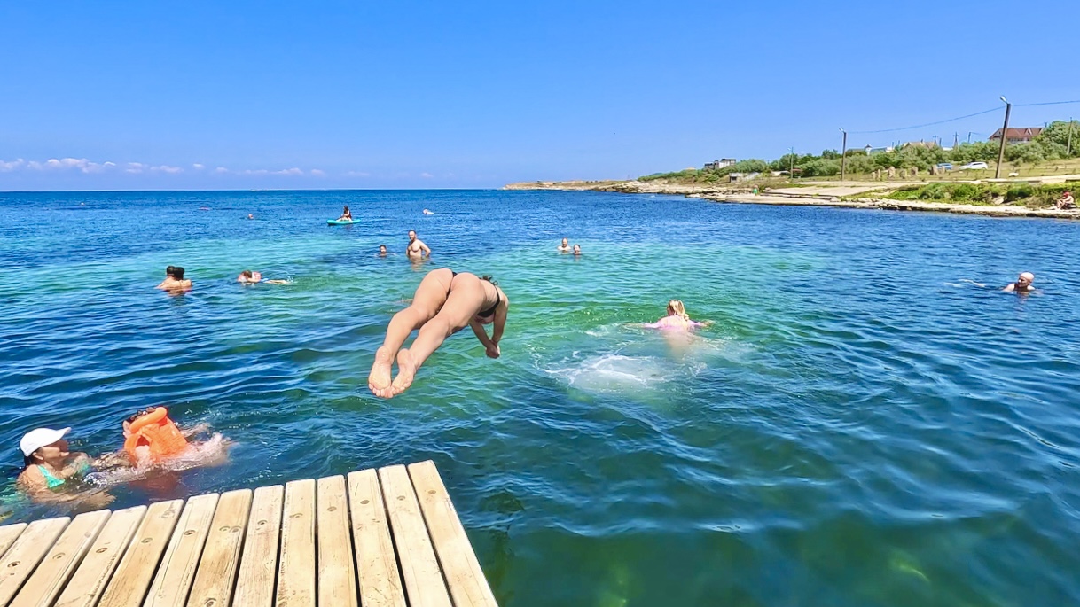 КРЫМ. Черноморское. Обстановка сегодня. Чистое море. Пляжи. Отдых в  Западном Крыму 2023