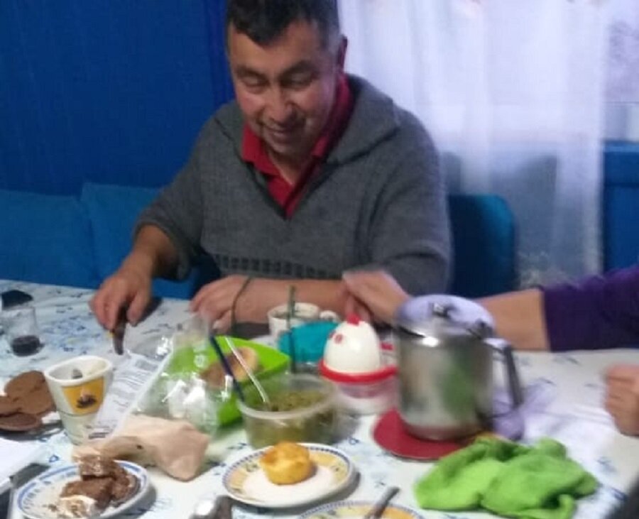 Дядя Лучо в гостях у своих родителей, бабушки и дедушки Марко