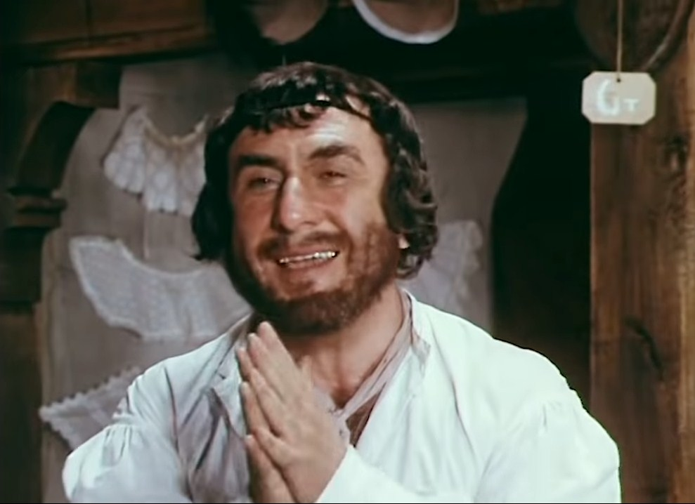 Актёр Л. Каневский в роли Бонасье