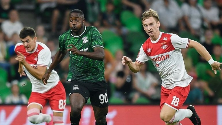    Игровой момент в матче Кубка России «Краснодар» — «Спартак».ФК «Краснодар» Соцсети