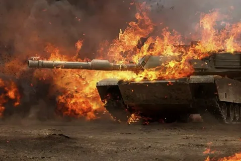 Горящий "Леопард"