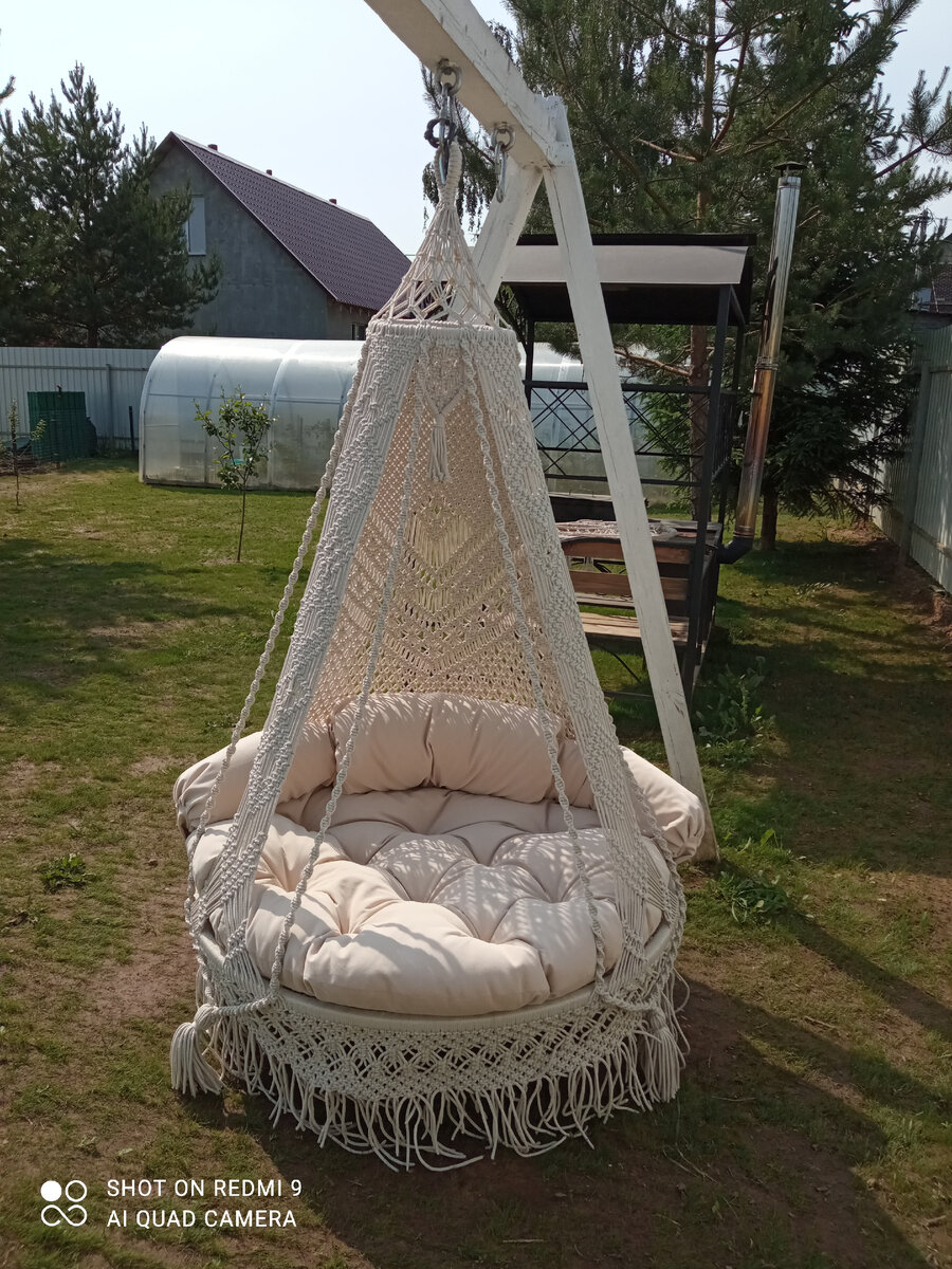 Качели круглые плетеные
