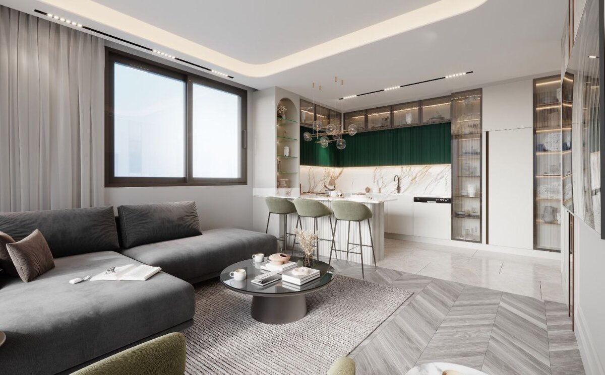 Интерьер квартиры в современном стиле. Необычная спальня и минимализм Глазами Ар