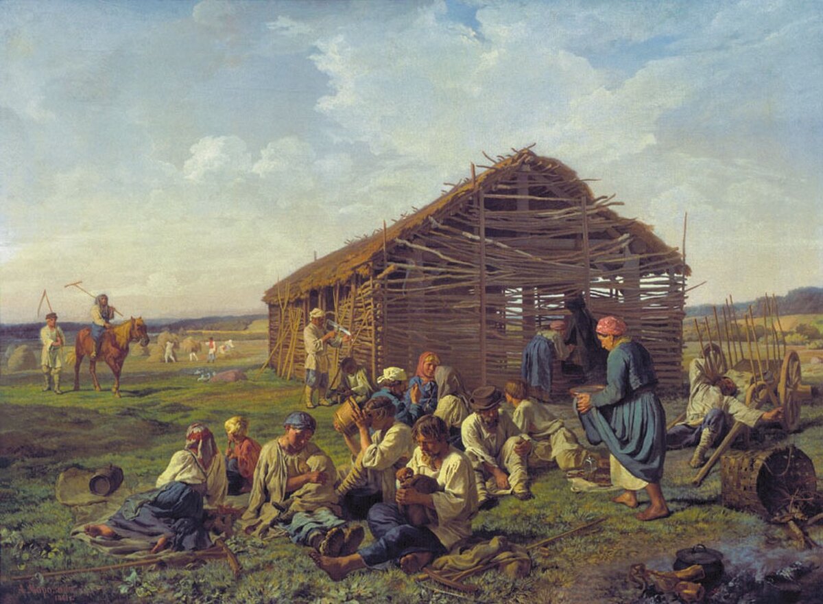 Жизнь крепостной деревни