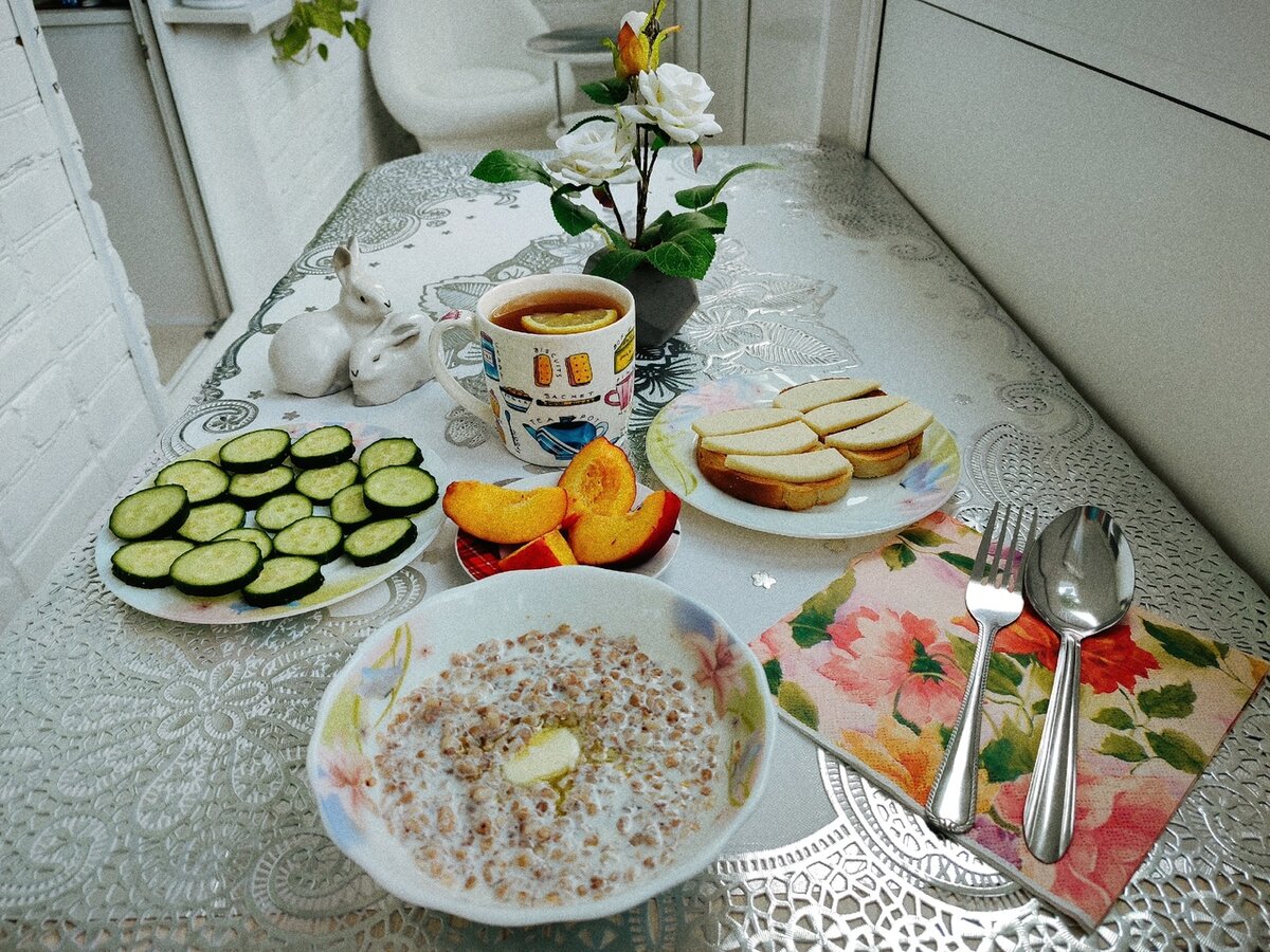 утро в любимом кафе